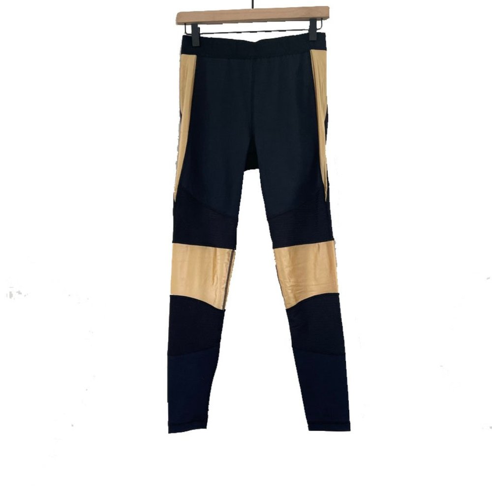 ALALA Harley Leggings Black & Liquid Gold